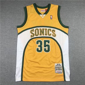 NBA 35 Durant Sonics 2007-08 M&N Maillot jaune